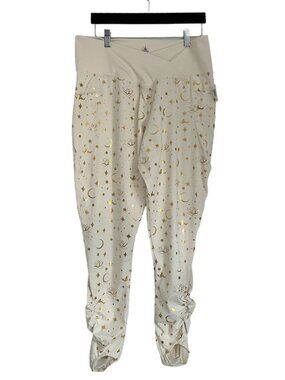 Disney Aladdin Jasmine Stirrup Beige Gold Leggings Size XL